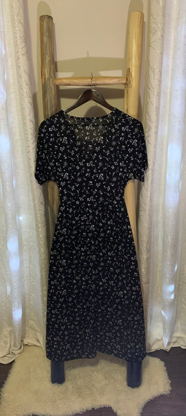 Black with floral dress