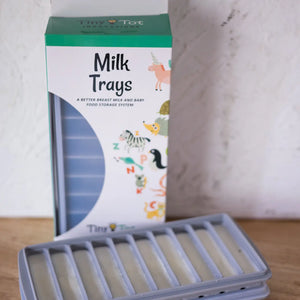 Breast milk storage trays