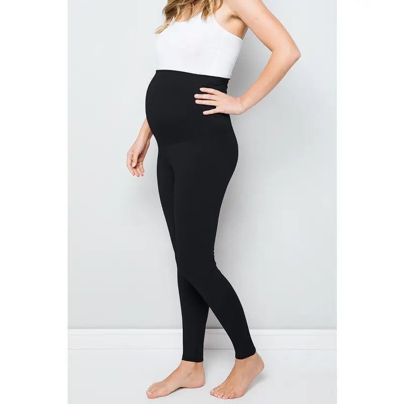 Maternity buttery over belly yoga pants