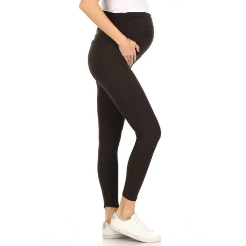 Maternity leggings with elastic waistband
